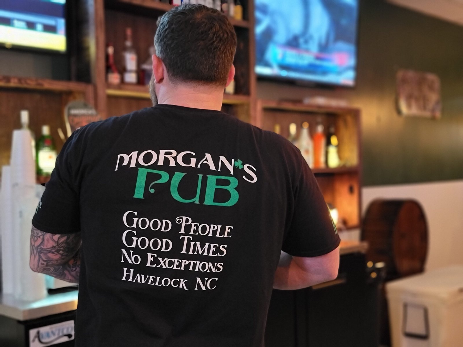 Morgan's Pub Behind the Bar